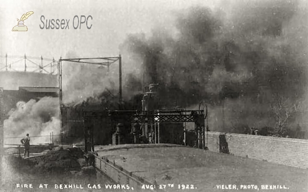 Bexhill - Fire at the Gas Works - 27 August 1922