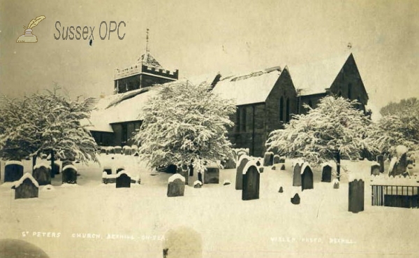 Bexhill - St Peter's Church in the snow