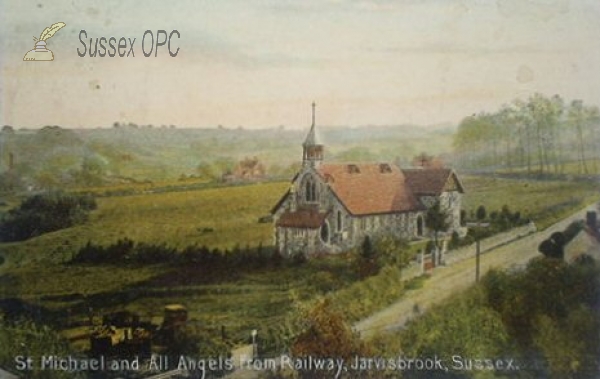 Jarvis Brook - St Michael's Church from the Railway