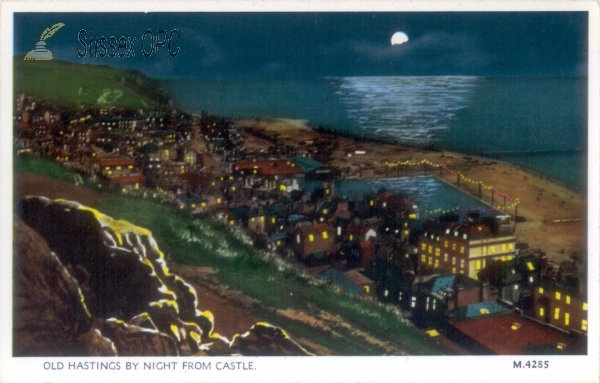 Image of Hastings - Old Hastings by Night