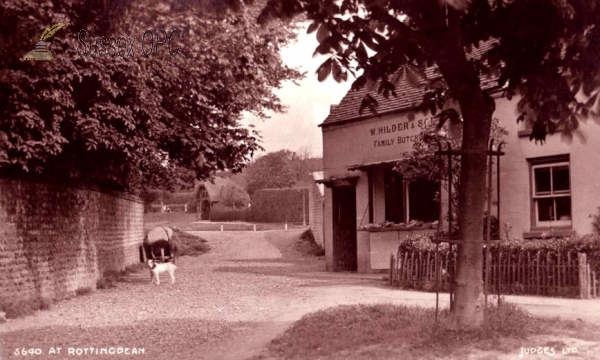 Image of Rottingdean - W Hilder's butcher's shop