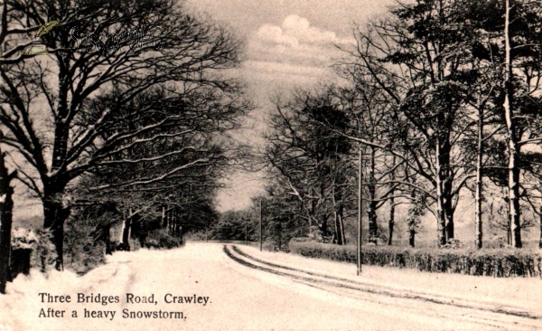 Image of Crawley - Three Bridges Road in the Snow