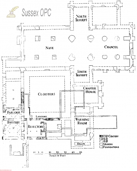 Lynchmere - Shulbrede Priory (Plan)