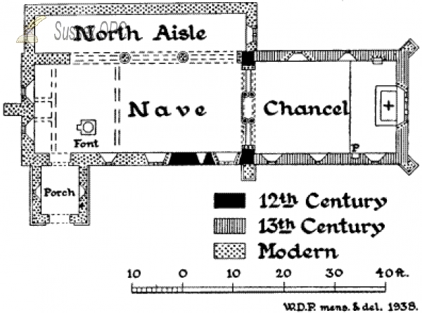 Mid-Lavant - Plan of St Nicholas Church