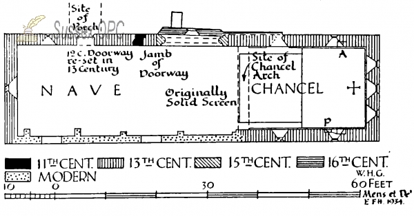 Treyford - Plan of St Mary's Church