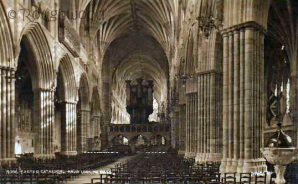 Exeter - Cathedral Church of St Peter (Nave Looking East)