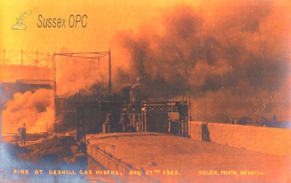 Image of Bexhill - Fire at the Gas Works - 27 August 1922
