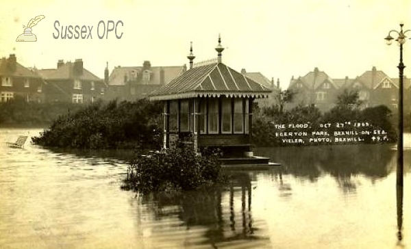 Bexhill - Egerton Park - Floods - Oct 27th 1909