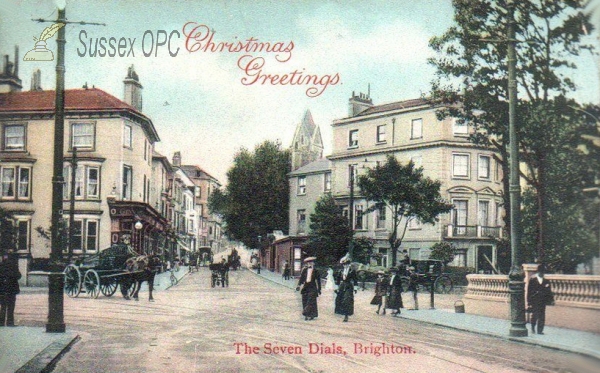 Image of Brighton - The Seven Dials (Christmas Greetings)