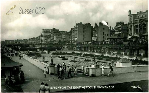 Image of Brighton - Boating pool and promenade
