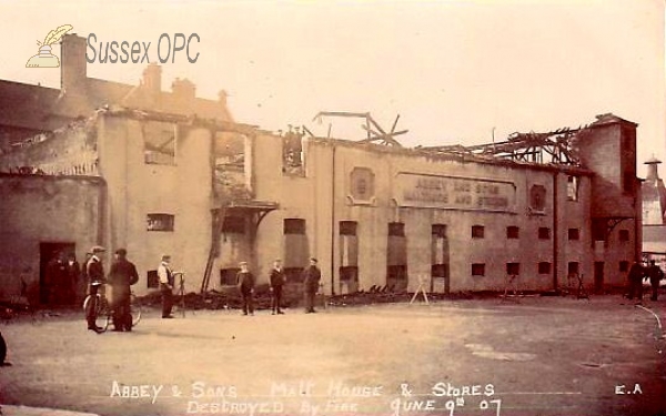 Image of Brighton - Brewery Fire - 9th June 1907