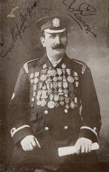 Image of Brighton - Fire Brigade, Officer with medals
