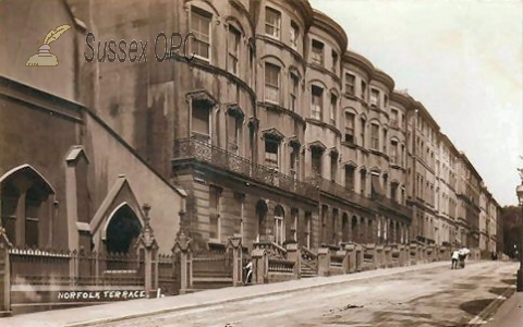 Image of Brighton - Norfolk Terrace (with a glimpse of Christ Church)