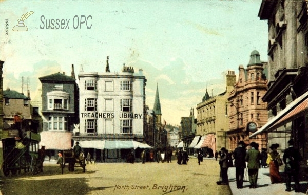 Brighton - North Street showing the Countess of Huntingdon's Church