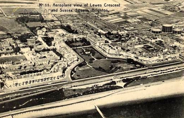 Image of Kemptown - Aeroplane view of Lewes Crescent