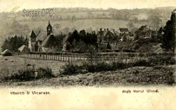 High Hurstwood - View of the church and village