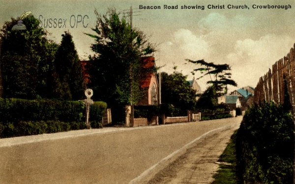Crowborough - Beacon Road showing Christ Church