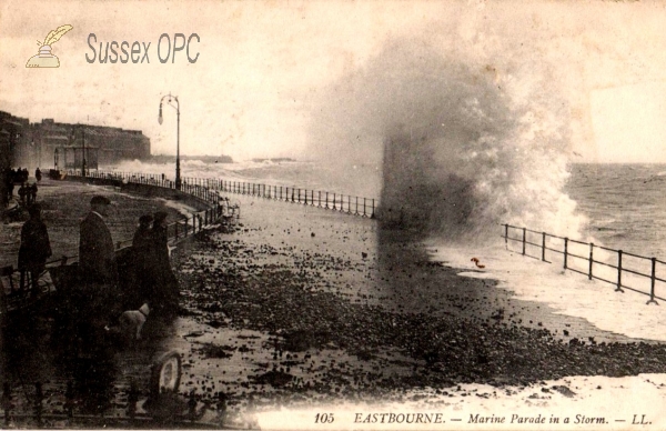 Image of Eastbourne - Marine Parade in a Storm