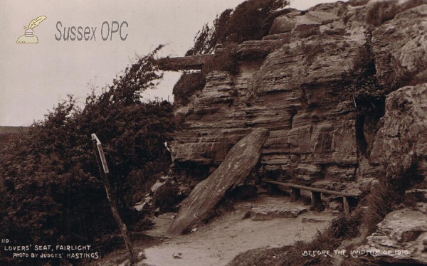 Image of Fairlight - Lovers' Seat (Before the landslip of 1910)