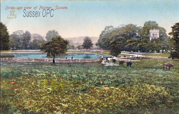 Image of Falmer - Church & Pond