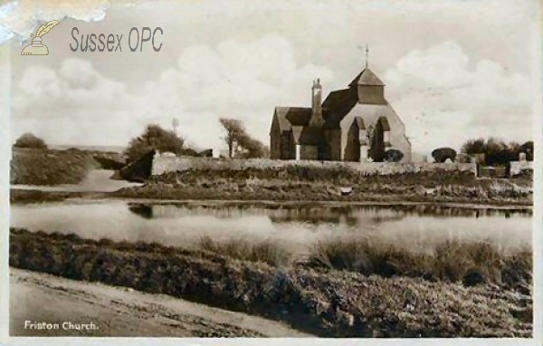 Image of Friston - St Mary's Church & Pond