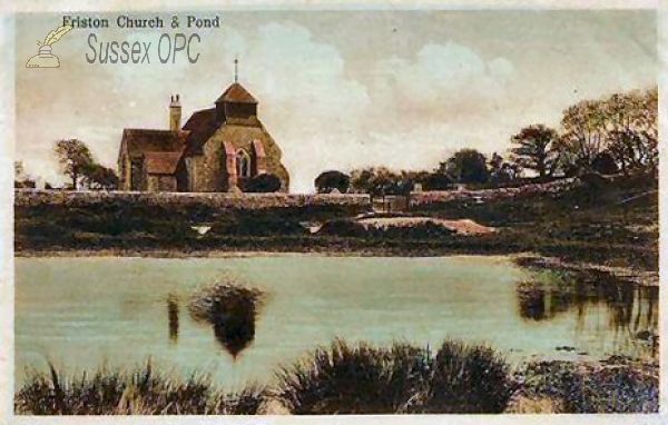 Image of Friston - St Mary's Church & Pond