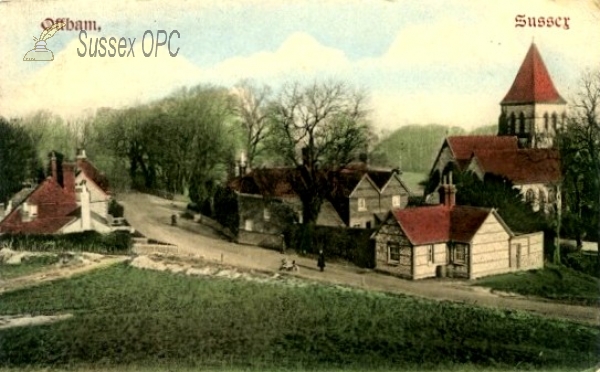 Image of Offham - Church & cottages