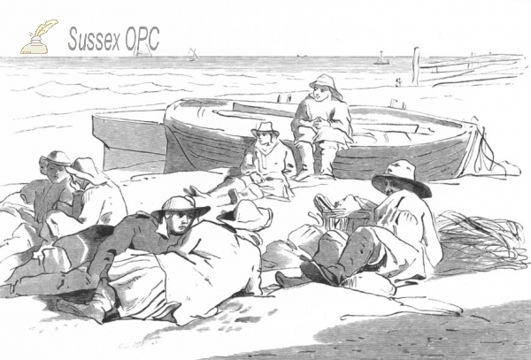 Image of Hastings - Fishermen on the Beach