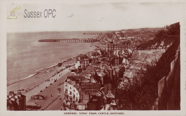 Image of Hastings - General view from the castle