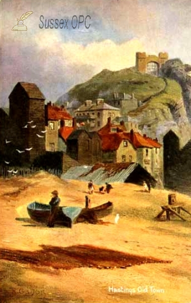 Image of Hastings - The Old Town from the beach