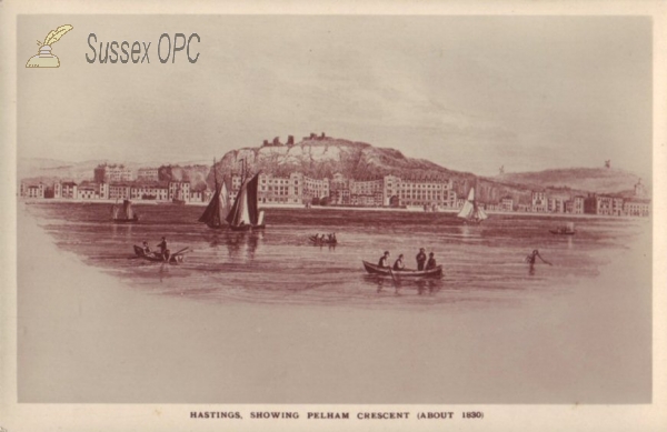 Image of Hastings - Pelham Crescent from the Sea