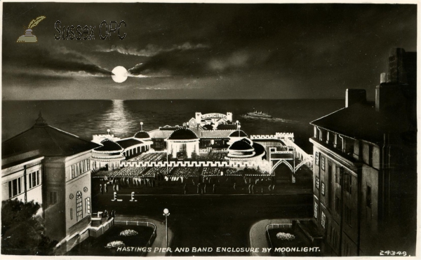 Image of Hastings - Pier (By moonlight)