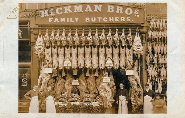 Image of Hastings - Queen Street - Hickman Brothers - Butchers
