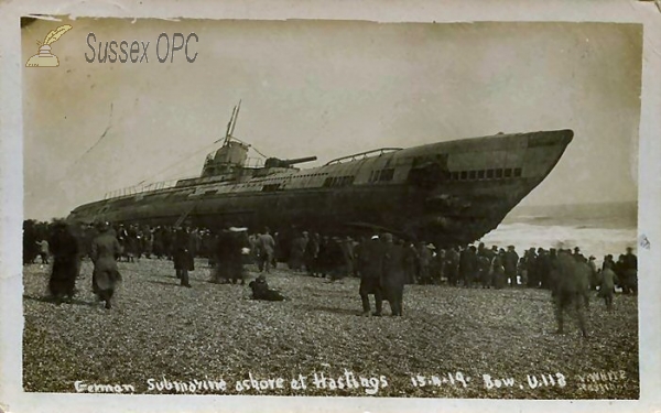 Image of Hastings - German U.118 Submarine washed ashore