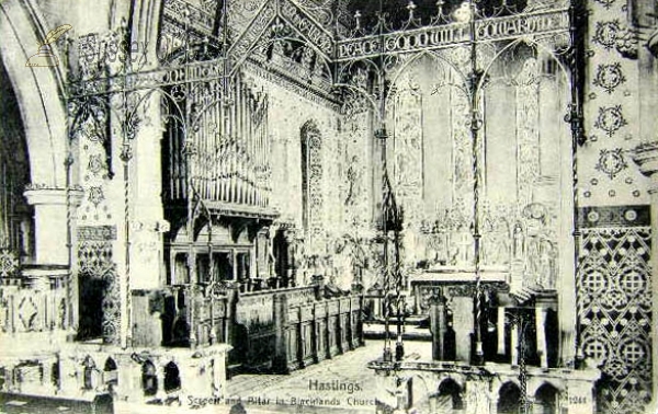 Image of Hastings - Christ Church, Blacklands (interior, screen & altar)