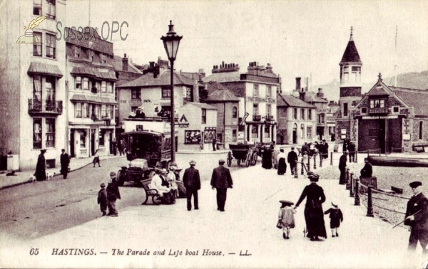 Image of Hastings - The Parade and Life Boat House