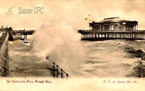 St Leonards - The Pier in a Rough Sea