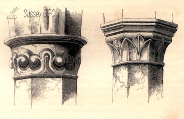 Image of Herstmonceux - All Saints Church (Detail of Capitals)
