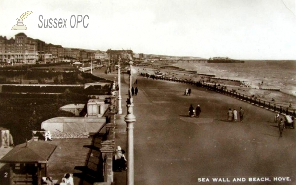 Image of Hove - Sea Wall & Beach
