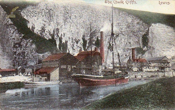 Image of Lewes - Chalk Cliffs & Ship