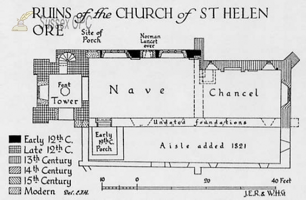 Image of Ore - Plan of the old church