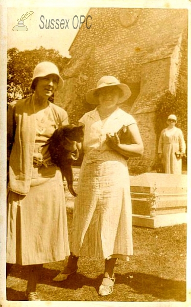 Image of Rottingdean - Ladies outside the church