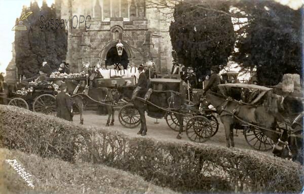 Image of Salehurst - Funeral outside the Church