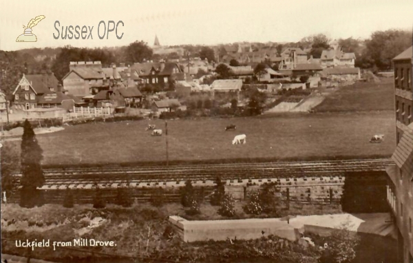 Image of Uckfield - View over the railway from Mill Drove