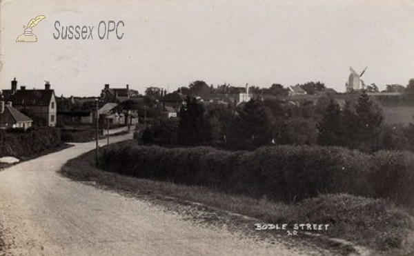 Image of Bodle Street Green - General view showing Windmill