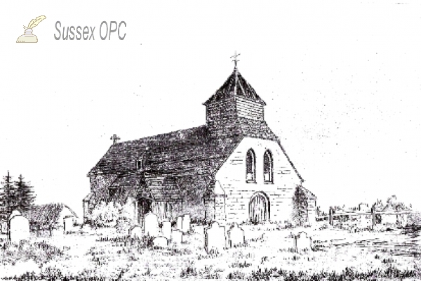 Image of Whatlington - St Mary's Church in 1862