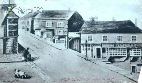 Image of Arundel - High Street in 1828