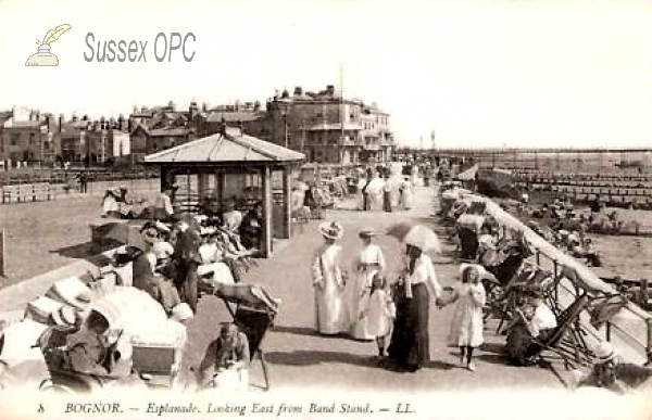 Image of Bognor - Esplanade Looking West from Band Stand