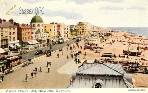 Image of Worthing - Marine Parade East from the pier