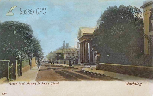 Image of Worthing - Chapel Road showing St Paul's Church